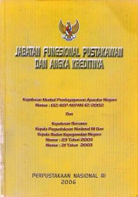 Image of Jabatan Fungsional Pustakawan Dan Angka Kreditnya